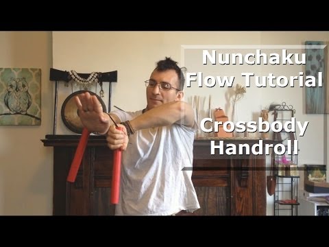 Nunchaku Flow Tutorial: Cross-body Hand roll (arm/neck/leg/foot)