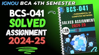 BCS-041 Solved Assignment January 2025 || IGNOU BCA 4th Semester Solved Assignment 2205