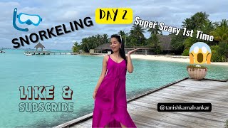 Snorkeling First Time | Super Scary Experience | Corals | Maldives Vlog Day 2 | Taj Exotica Resorts