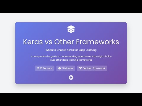 Keras vs Other Frameworks - When to Choose Keras for Deep Learning