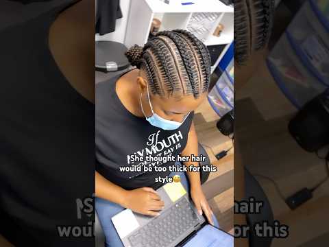 6 stitch braids on very thick hair #braids #hairstyles #atlbraider