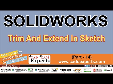 (Part - 14) SolidWorks 2014 Tutorial Trim And Extend In Sketch | Full Series
