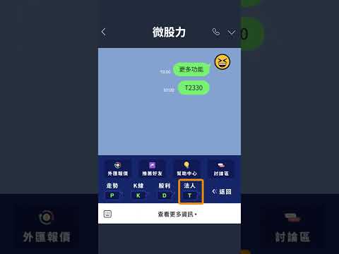 微股力LINE BOT 即時查 T 法人動向