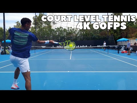 Felix Auger-Aliassime Pounding Some Groundstrokes | Court Level Practice 2023 (4K 60FPS)