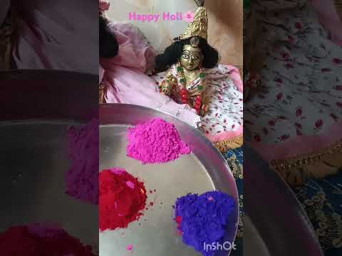 Laddu k saath First HOLI☺️🌸-1#holi#holispecial#holifestival#harekrishn#radhekrishn#radheradhe