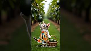 Tiny Cat’s Orchard Adventure & Guacamole Toast Treat 🥑🍞💛