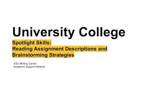 Reading Assignment Descriptions & Brainstorming: Types of Assignments