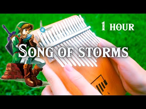 Song of Storms - Legend of Zelda [1 HOUR] | Kalimba cover for relaxation, sleep, study