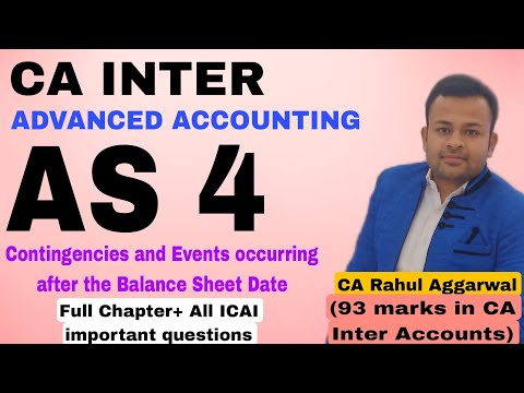 📕AS 4 | Contingencies and Events occurring after the Balance Sheet Date| CA Rahul Aggarwal