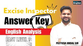 PSSSB Excise Inspector Exam Analysis/Answer key ✅  31 May 2026 | English | Electric English