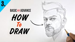Outlines with Perspective - Basic to Advance Realistic Portrait Drawing ( Lesson - 3 )