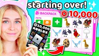 Starting Over With 10,000 Robux In Adopt Me