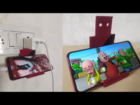 DIY mobile charger stand for wall Switchbord // how to make mobile stand// mobile holder