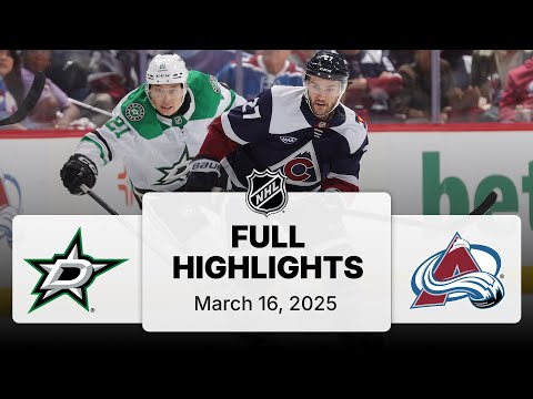 NHL Highlights | Stars vs. Avalanche | March 16, 2025