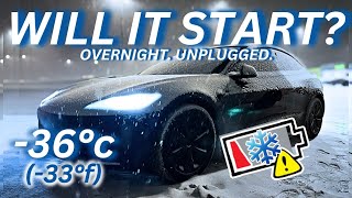 Deep Freezing my Tesla on an EXTREMELY COLD night in Canada