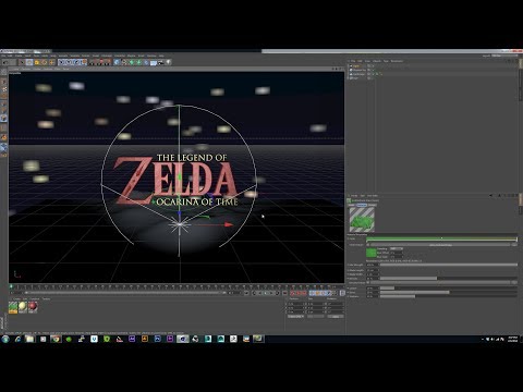 Cinema 4D (C4D) Tutorial : How To Model The Legend Of Zelda Ocarina Of Time Logo - Part 1