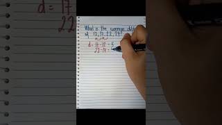 How to find the common difference (d) of an Arithmetic Sequence? #mathchallenge #mathshorts
