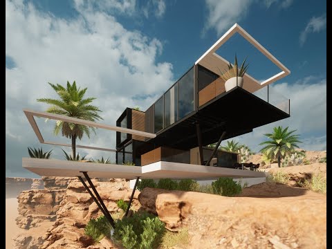 "Stunning Shipping Container house ,Desert Oasis: Cliff side Living, 3 Beds, Pool & Garden!