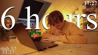 LIVE | 6-HOUR study with me in Paris 📚⛈️ rain sounds & pomodoro timer 60 & 10