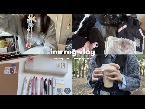 VLOG:大学生の日常、SHEIN購入品👖🎀念願のI'm donut🍩What's in my pencil case?ノートデコレーション🗒️