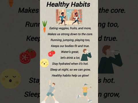 Healthy habits | Poems in English | English poem for kids | #shorts #knowledgetreasure