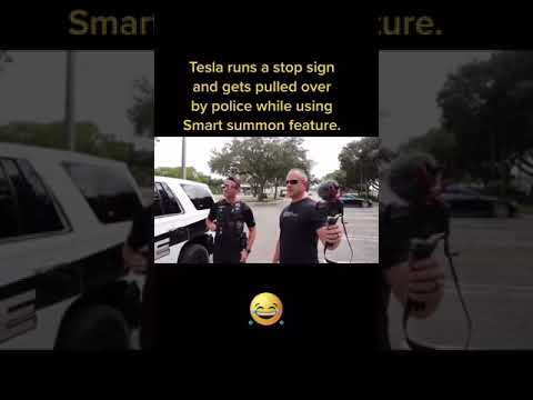 Tesla smart summon fail # shorts