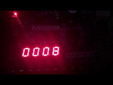 7-Segment LED display controller on Basys 3 FPGA by fpga4student.com