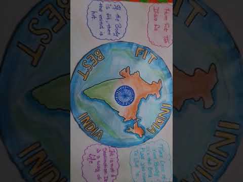 Poster on Topic🇮🇳 # FIT INDIA #........ BEST INDIA🇮🇳