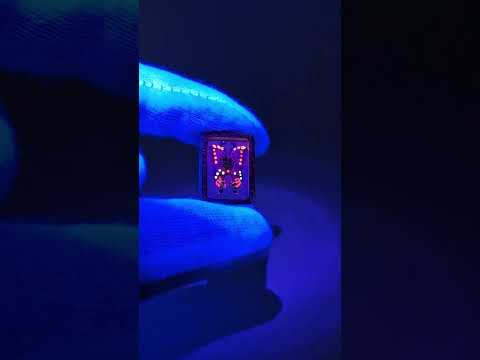 Kruba Krissana butterfly amulet with UV glow in the dark painting