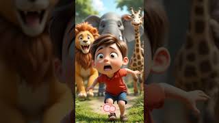 The Kid is scared from the Animals in the ZOO #tinytunes#kidssongs #nurseryrhymes #cocomelon #dance