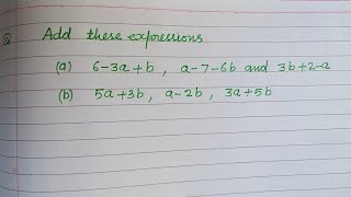 Add these expressions 6-3a+b, a-7-6b and 3b+2-a.... | icse maths class 8 | class 8 maths