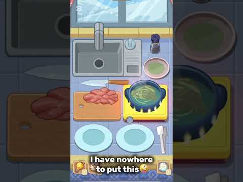 I cooked two meats… now I’m stuck 🥩🥩💀 #cookingdom #cooking #gameplay