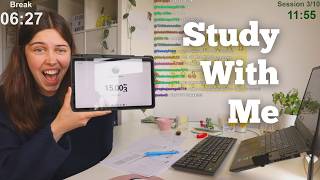 LIVE 12 HOURS Study With Me (60 min study + 10 break)