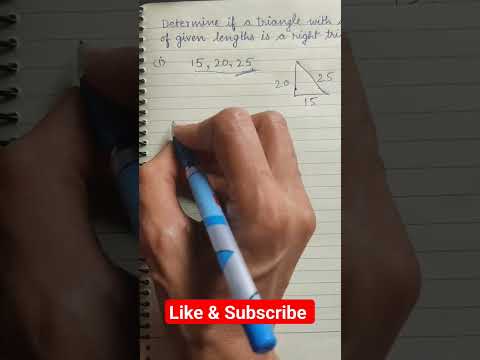 Determine if the triangle is right triangle #mathematics #triangle  #ShinyEsha
