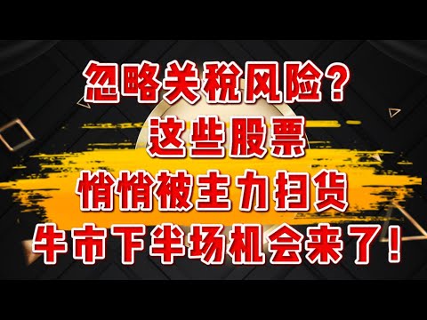 忽略关税风险？这些股票悄悄被主力扫货，牛市下半场机会来了！|#英伟达 #AI行情 #美股收评 #科技股 #关税政策 #美联储降息预期 TESLA,AMZN,META,NVDA,TSM,MSFT#美股