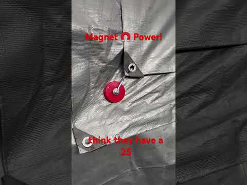 holding tarps down with 🧲#magnet #protection #hook #howto #thinking #protips #lifehacks #automobile