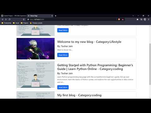 Pwskills Blog Creater Web App using Django and Python