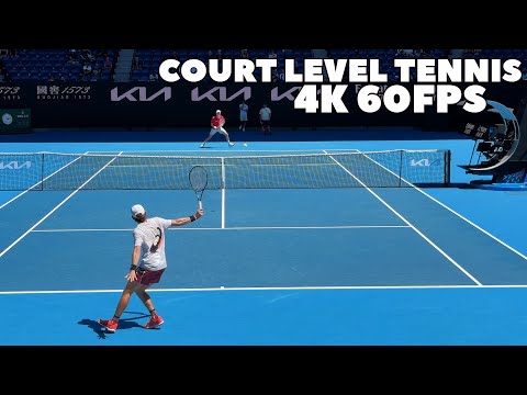 Alex De Minaur vs Emil Ruusuvuori Court Level practice points 2024 (4K 60FPS)