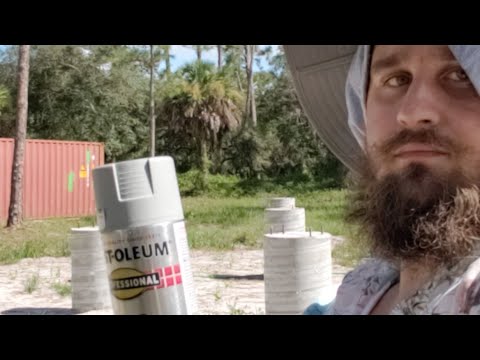 LIVE! Container Home Construction: Painting Foundation Bolts