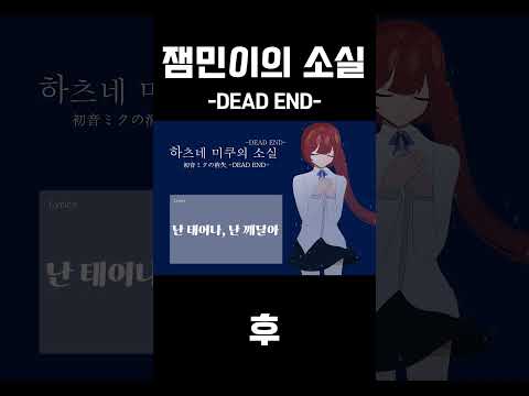 하츠네 미쿠의 소실 한국어 커버(외계어 커버 아닙니다.)