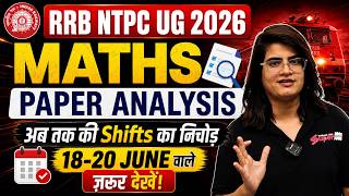 RRB NTPC Undergraduate Analysis 2026 | NTPC UG Exam Analysis Today | NTPC Math Paper Analysis 2026