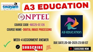 NPTEL Digital Image Processing Week 4 Assignment Answers | noc25-ee126 IIT Kharagpur