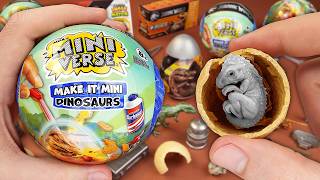 Opening MGA Mini Verse Make It Mini Dinosaurs Jurassic World And Comparing To Other Miniatures