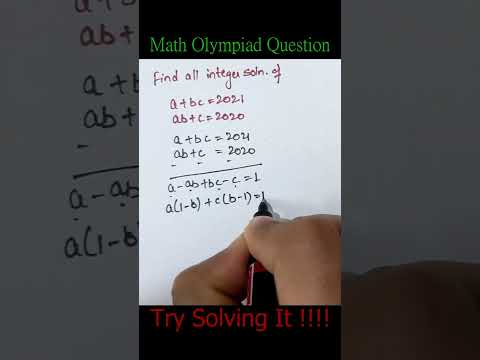 Math Olympiad Question| Can you solve it!!