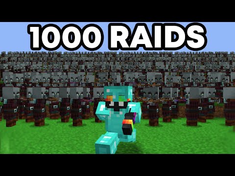 I Won 1000 Raids in Minecraft...