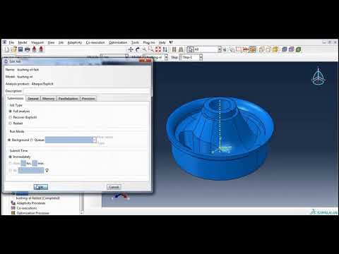 ABAQUS-Elastic-Viscoelastic  Quasi static Analysis of a Rubber Bushing