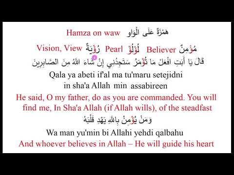 The rules of Hamza  in the Arabic language