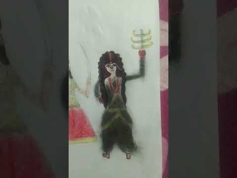 দেবী কালরাত্রি ( 2015 মহালয়া )( Zee Bangla) #maakali #viral #drawing #shortvideos #art ।।