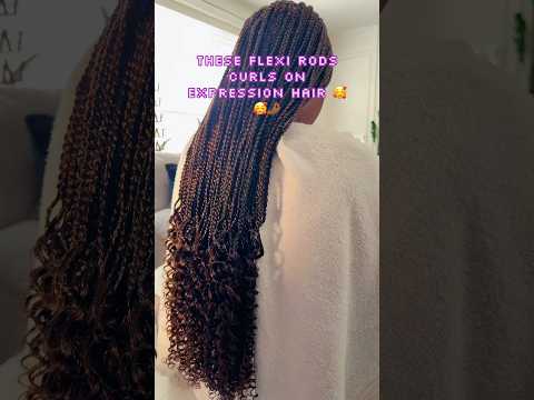 Flexi curls on expression🥰 #braids #expression #braidstyles #protectivestyles #flexirods #curlyhair