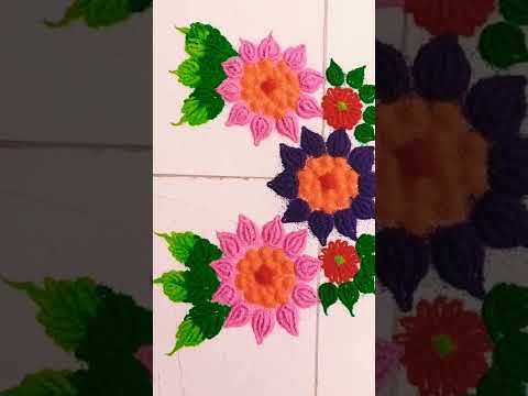 Gorgeous Rangoli #shorts #rangoli #like #trending #trendingshorts #trendingvideo #3d #viral #design